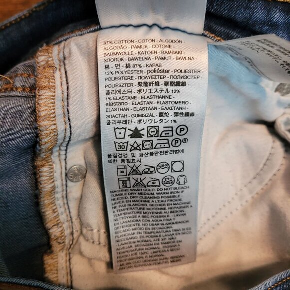 Levi's Jeans Size 28 Low Rise 711 Skinny Medium Light Wash Stretch Denim Western - Picture 6 of 13